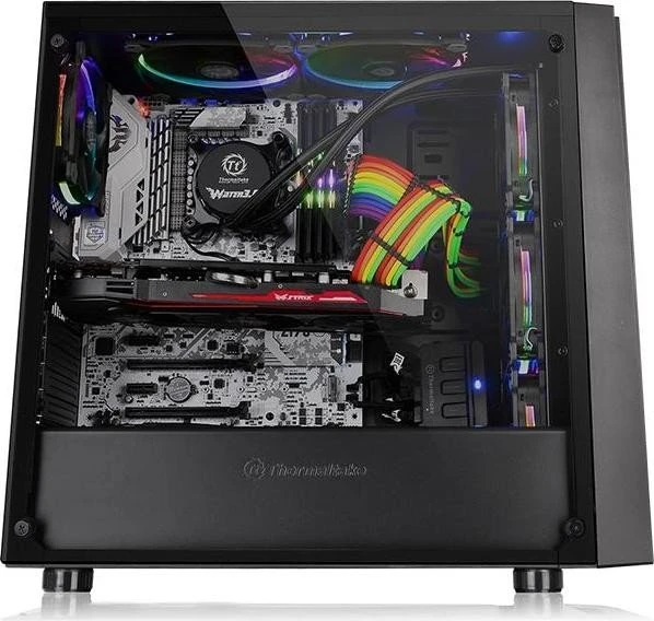 Thermaltake Versa J21 TG, schwarz, Glasfenster