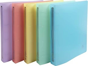 Exacompta Chromaline Pastell Ringbuch 4-Ring, 40mm, A4+, farbig sortiert, 5er-Set