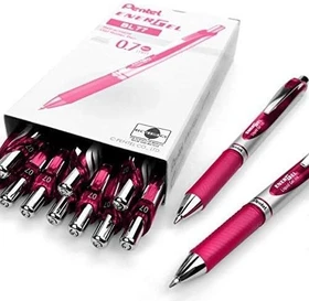 Pentel EnerGel XM BL77 Gelroller rosa/silber, 12er-Pack