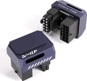 EZDIY-FAB 12V-2x6 Winkeladapter 180°, Variante RVS, Sense-Pins an der Unterseite, violett (DE2-Shirudu 12+4P RVS GPU Adapter-180-P)