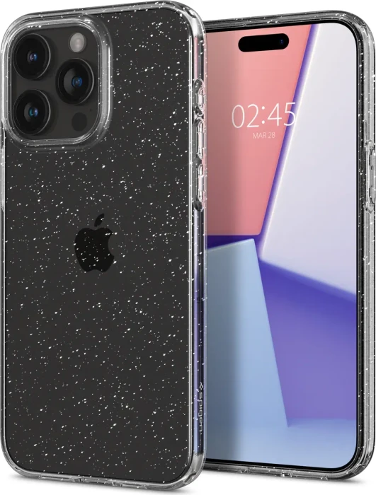 Spigen Liquid Crystal Glitter für Apple iPhone 15 Pro Crystal Quartz