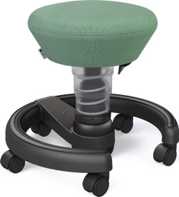 Aeris Swoppster New Edition Schreibtischhocker für Kinder, Gestell schwarz, Bezug Harlequin grün