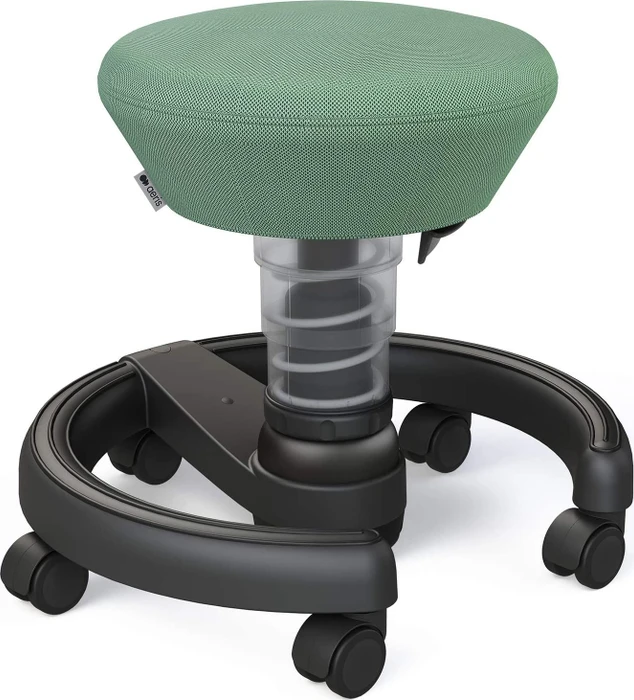 Aeris Swoppster New Edition Schreibtischhocker für Kinder, Gestell schwarz, Bezug Harlequin grün