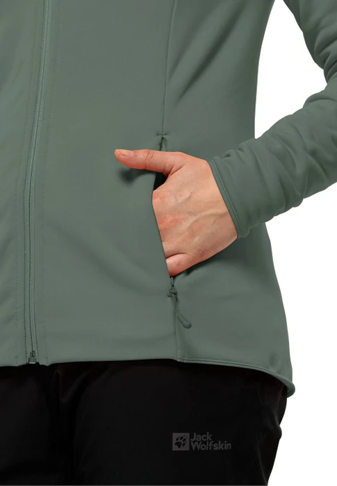 Jack Wolfskin Baiselberg Hoody FZ Jacke hedge green (Damen)