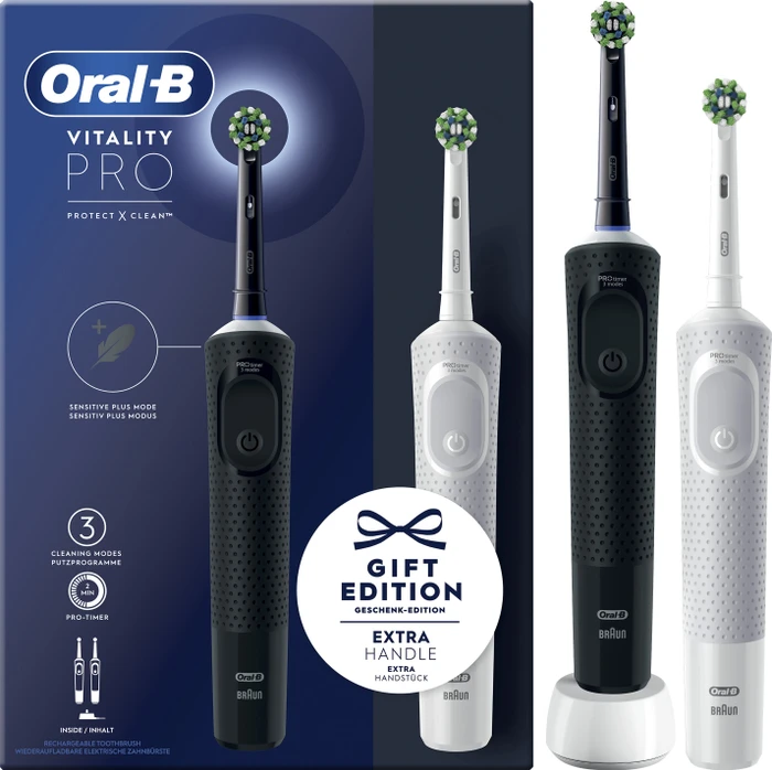 Oral-B Vitality Pro D103 Duo CrossAction white/black + 2. Handstück