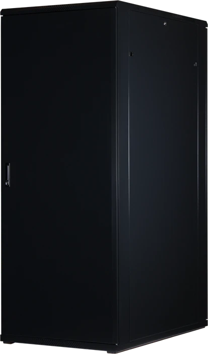 Rockstable 19" Serverschrank 42HE, Sicherheitsglastür, IP2X, schwarz, 1200mm tief