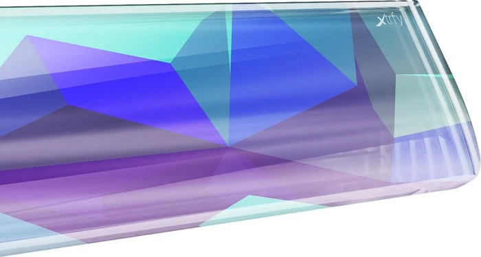 Cherry Xtrfy WR5 Litus Blue Compact Wrist Rest, transparent/violett/türkis/blau