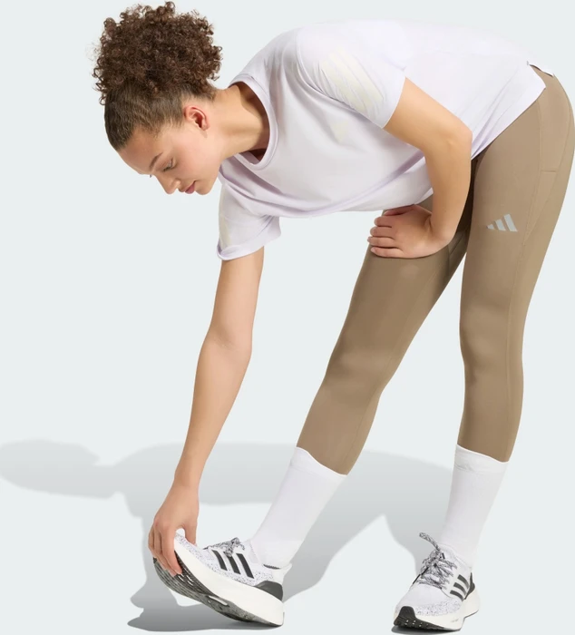 adidas Adi365 Run Essentials Tigths Laufhose lang khaki six (Damen)