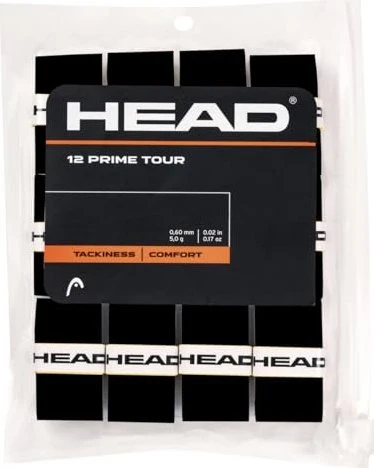 Head Prime Tour Overgrip Griffband schwarz, 12 Stück