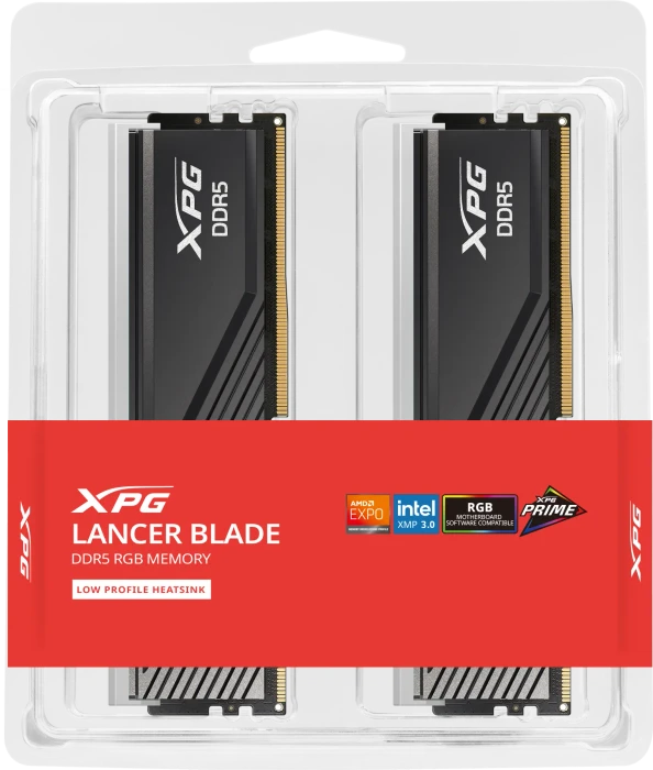 ADATA XPG LANCER BLADE RGB Black UDIMM 48GB Kit, DDR5-6400, CL32-39-39, 1RX8