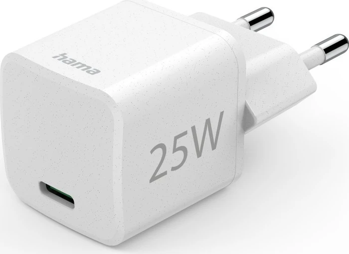 Hama Schnellladegerät Eco USB-C PD 25W weiß