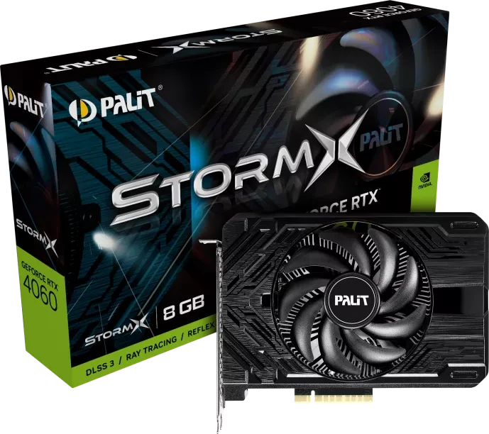 Palit GeForce RTX 4060 StormX, 8GB GDDR6, HDMI, 3x DP