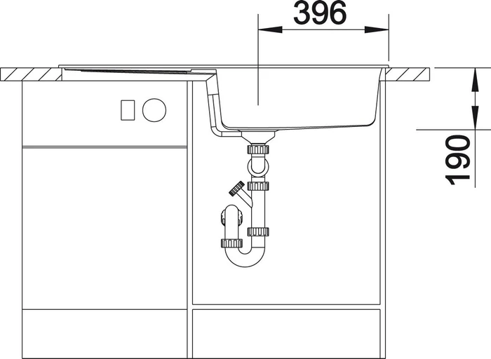 Blanco Metra XL 6 S Einbau Becken reversibel mit Ablauffernbedienung anthrazit