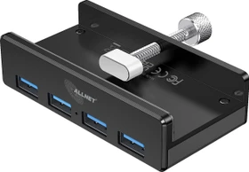 Allnet USB 3.0 4 Port Clip Hub, schwarz, 4x USB-A 3.0, USB-A 3.0 [Buchse] (ALL-USB3-HUB-4-CLIP)