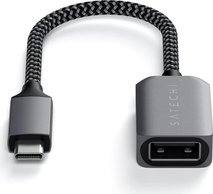Satechi USB-A 3.0 [Buchse] auf USB-C 3.0 [Stecker] Adapterkabel, space gray