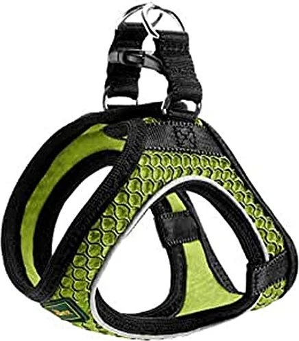 Hunter Hilo Comfort Geschirr für kleine Hunde mit Netzmaterial und reflektierenden Elementen, limette, M-L, Limette