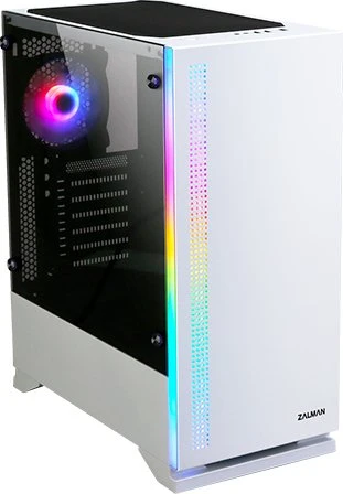 Zalman S5, weiß, Glasfenster