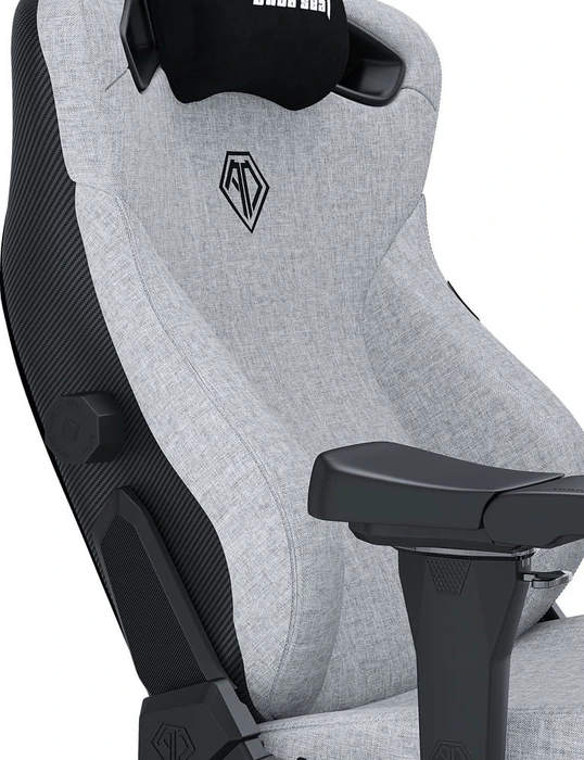 Anda Seat Kaiser 3 Pro Premium XL Gamingstuhl, Ash Gray, Stoff grau