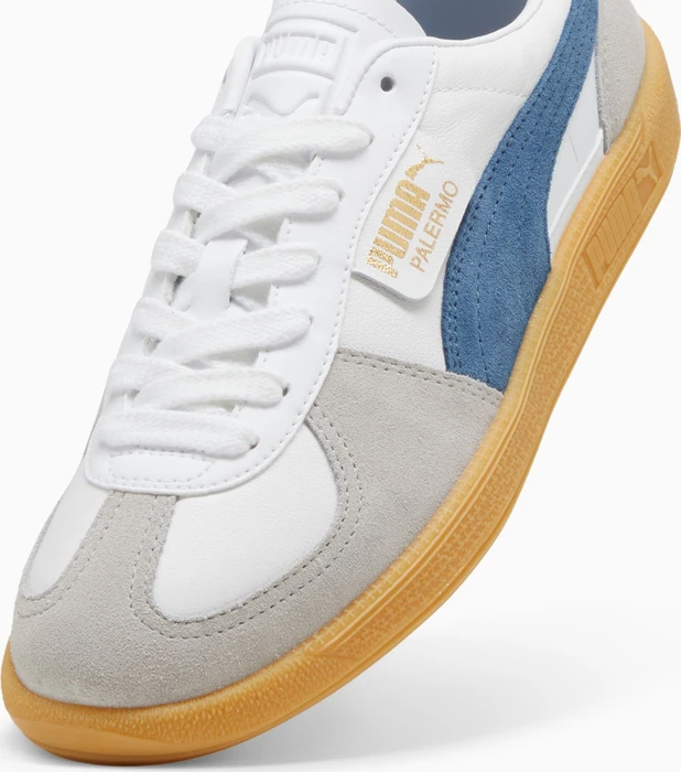 Puma Palermo Leather puma white/blue horizon/gum