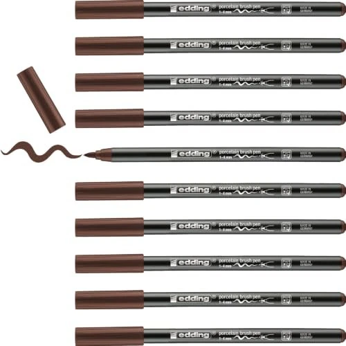 edding 4200 Porzellanpinselstift braun, 10er-Pack