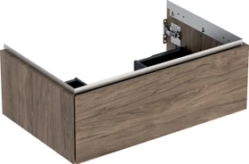 Geberit ONE Unterschrank für Waschtisch, mit einer Schublade, 75cm, Nussbaum hickory/Melamin Holzstruktur