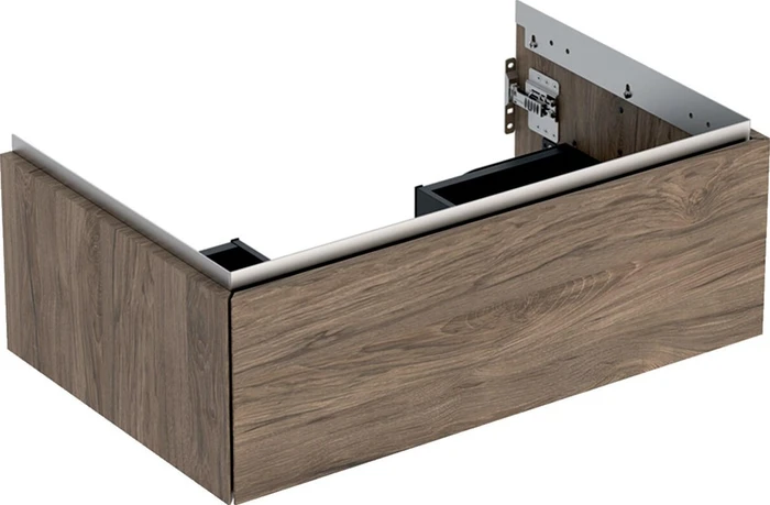 Geberit ONE Unterschrank für Waschtisch, mit einer Schublade, 75cm, Nussbaum hickory/Melamin Holzstruktur