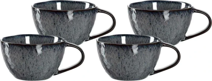 Leonardo Matera Keramiktasse 290ml anthrazit, 4 Stück