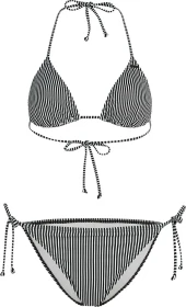 O'Neill Essentials Capri Bodney Bikini-Set black simple stripe (Damen)