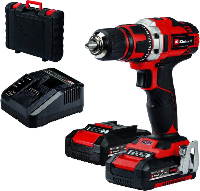 Einhell Expert TE-CD 18/40-1 Li Akku-Bohrschrauber inkl. Koffer + 2 Akkus 1.5Ah