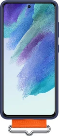 Samsung Silicone Cover with Strap für Galaxy S21 FE navy