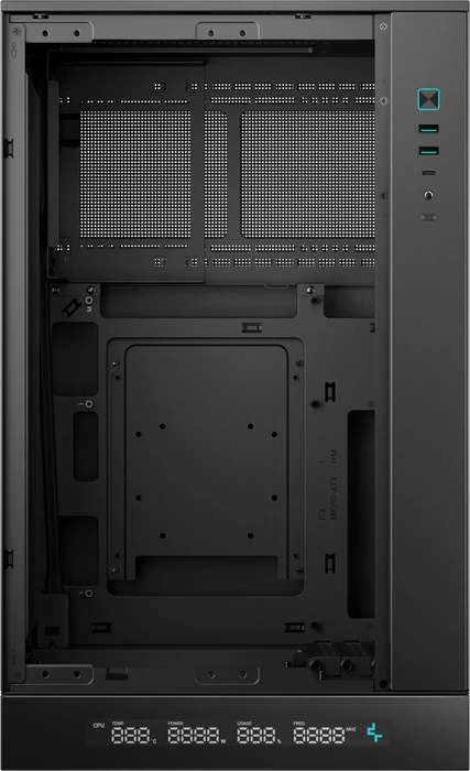 DeepCool CH270 DIGITAL, schwarz, Glasfenster