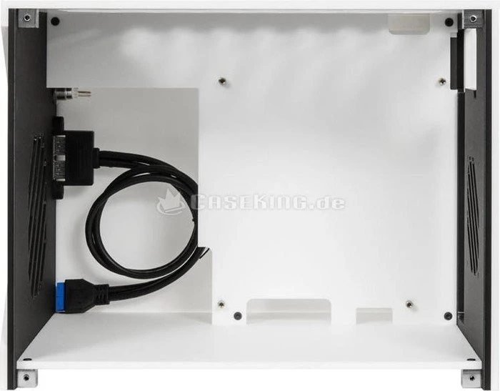 Parvum Systems X1.0 weiß/schwarz, Acrylfenster, Mini-ITX