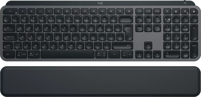 Logitech MX Keys S Plus MX Palm Rest, Graphite, schwarz, LEDs weiß, Logi Bolt, USB/Bluetooth, US