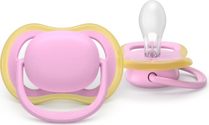 Philips Avent SCF087/12 Ultra Air Beruhigungsschnuller, 6-18M, Silikon, rosa/grün, 2 Stück