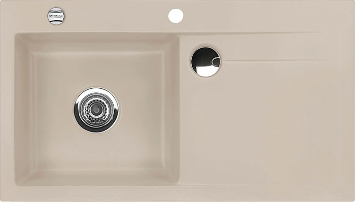 systemceram Stema 90 F Einbau Becken links mit Ablauffernbedienung fango
