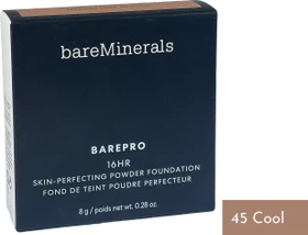bareMinerals barePro 16H Skin-Perfecting Powder Foundation medium deep 45 cool, 8g