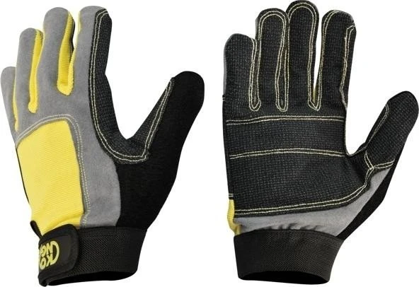 Kong Full Kletterhandschuhe grau/schwarz/gelb
