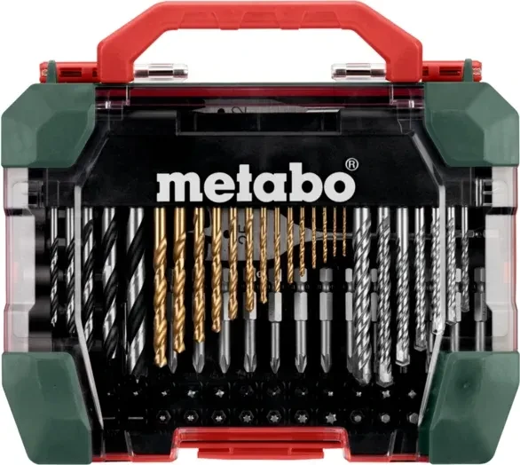 Metabo Bohrer-/Bits-/Steckschlüssel-Zubehörset inkl. Werkzeugbox, 86-tlg.