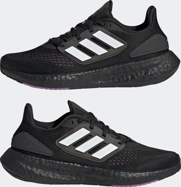 adidas Pureboost 22 core black/cloud white/semi pulse lilac (Herren)