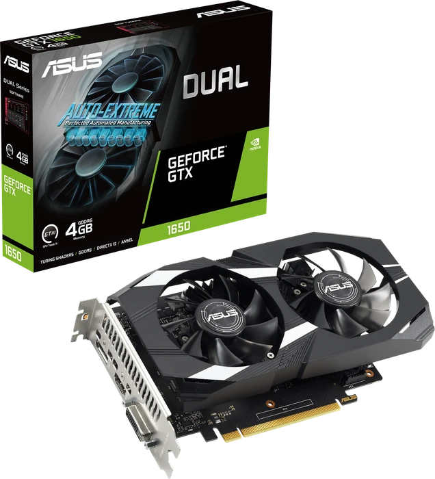 ASUS Dual GeForce GTX 1650 V2, DUAL-GTX1650-4GD6-P-V2, 4GB GDDR6, DVI, HDMI, DP