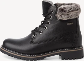 Tamaris Kurzschaft-Stiefelette black lea/fur (Damen)