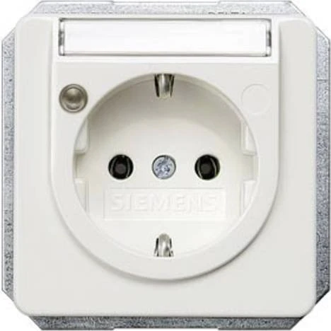 Siemens DELTA line Schuko-Steckdose Betriebsanzeige, titanweiß