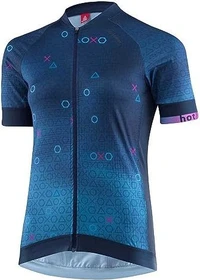 Löffler Axo Hotbond Full-Zip Trikot kurzarm dark blue (Damen)