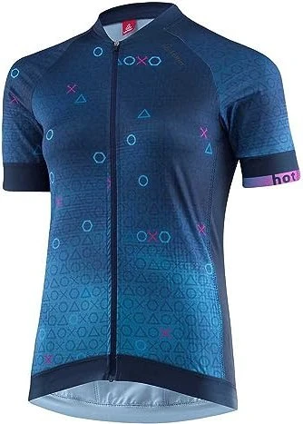 Löffler Axo Hotbond Full-Zip Trikot kurzarm dark blue (Damen)