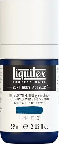 Liquitex Professional Soft Body Acrylic phthalocyanine blue green shade, 59ml