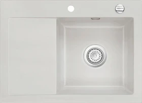 systemceram Mera 70 F Einbau Becken rechts mit Ablauffernbedienung alu