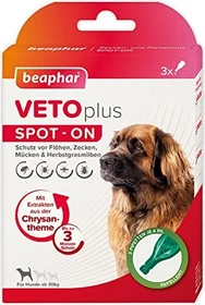 beaphar VetoPlus Spot-On für Hunde ab 30kg, 12ml (3x 4ml)