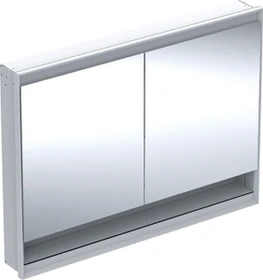 Geberit ONE Spiegelschrank ComfortLight, Nische, 2 Türen, UP-Montage, 120cm, weiß/Aluminium pulverbeschichtet