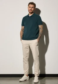 Street One Piquée mit Logo Poloshirt kurzarm endless green (Herren)