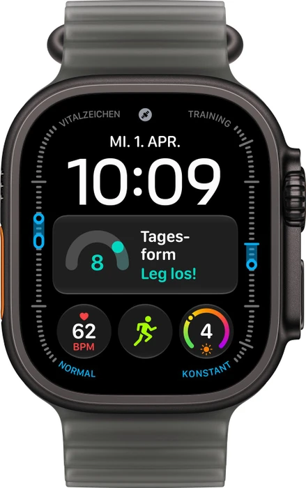 Apple Ocean Armband für Apple Watch Ultra 49mm halbtransparentes schwarz/titan schwarz